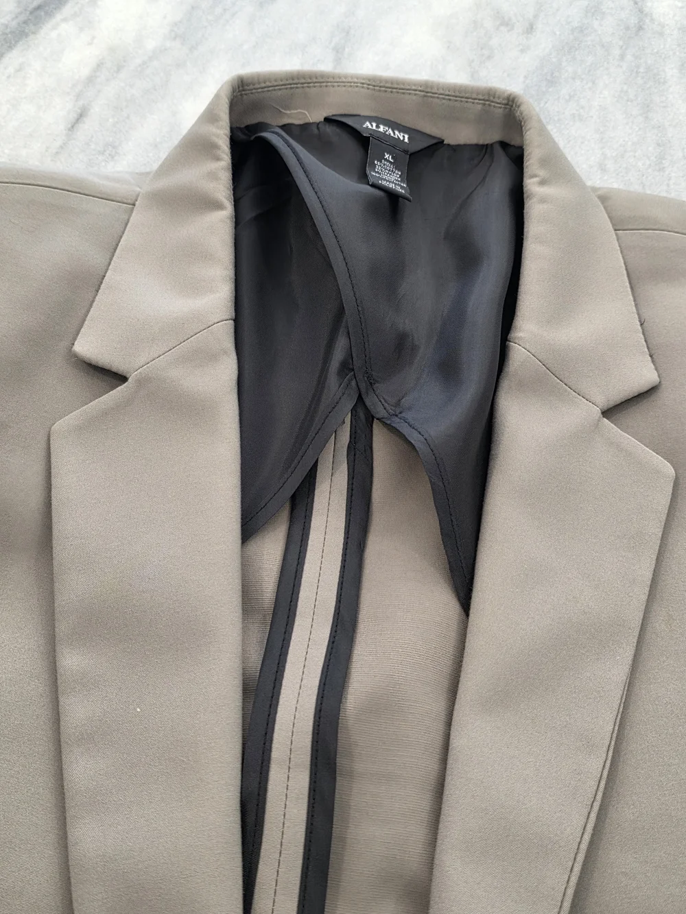 XL Men's Alfani Casual Blazer Khaki Tan Cotton Blend 2 Button Sport Coat 44-46